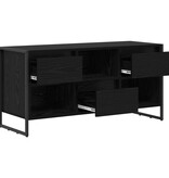 VidaXL TV-kast met lade Zwart Eiken 100 x 36 x 49,5 cm Bewerkt hout