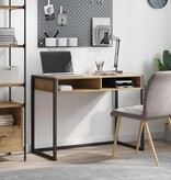 VidaXL Bureau Ambachtelijk eiken 100 x 50 x 75 cm Bewerkt hout