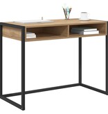 VidaXL Bureau Ambachtelijk eiken 100 x 50 x 75 cm Bewerkt hout