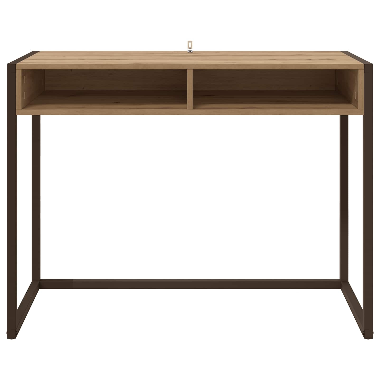 VidaXL Bureau Ambachtelijk eiken 100 x 50 x 75 cm Bewerkt hout