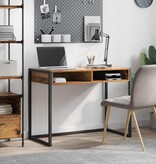 VidaXL Bureau met opslag Oud Hout 100 x 50 x 75 cm Bewerkt hout