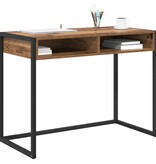 VidaXL Bureau met opslag Oud Hout 100 x 50 x 75 cm Bewerkt hout