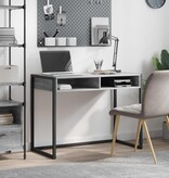 VidaXL Bureau met opslag Grijs Sonoma 100 x 50 x 75 cm Bewerkt hout