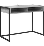 VidaXL Bureau met opslag Grijs Sonoma 100 x 50 x 75 cm Bewerkt hout