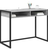 VidaXL Bureau met opslag Grijs Sonoma 100 x 50 x 75 cm Bewerkt hout