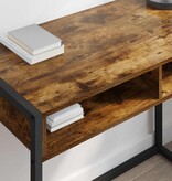 VidaXL Bureau met opslag Rook Eik 100 x 50 x 75 cm Bewerkt hout