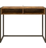 VidaXL Bureau met opslag Rook Eik 100 x 50 x 75 cm Bewerkt hout
