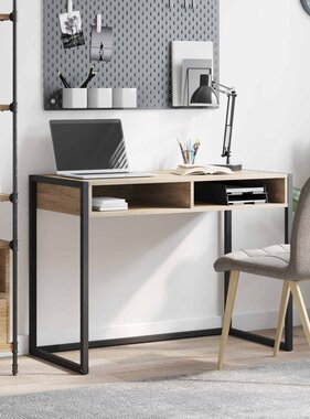 VidaXL Bureau met opslag Sonoma 100 x 50 x 75 cm Bewerkt hout