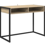VidaXL Bureau met opslag Sonoma 100 x 50 x 75 cm Bewerkt hout