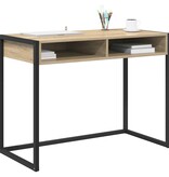 VidaXL Bureau met opslag Sonoma 100 x 50 x 75 cm Bewerkt hout