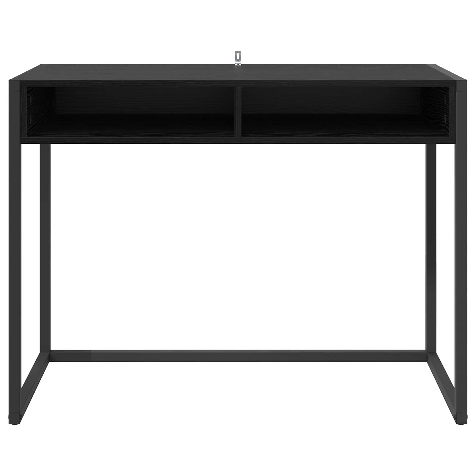 VidaXL Bureau met opslag Zwart Eiken 100 x 50 x 75 cm Bewerkt hout