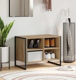 VidaXL Schoenenkast Ambachtelijk eiken 60 x 35 x 44 cm Bewerkt hout