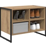 VidaXL Schoenenkast Ambachtelijk eiken 60 x 35 x 44 cm Bewerkt hout