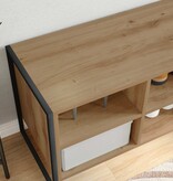 VidaXL Schoenenkast Ambachtelijk eiken 60 x 35 x 44 cm Bewerkt hout