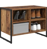 VidaXL Schoenenkast met opslag Oud Hout 60 x 35 x 44 cm Bewerkt hout