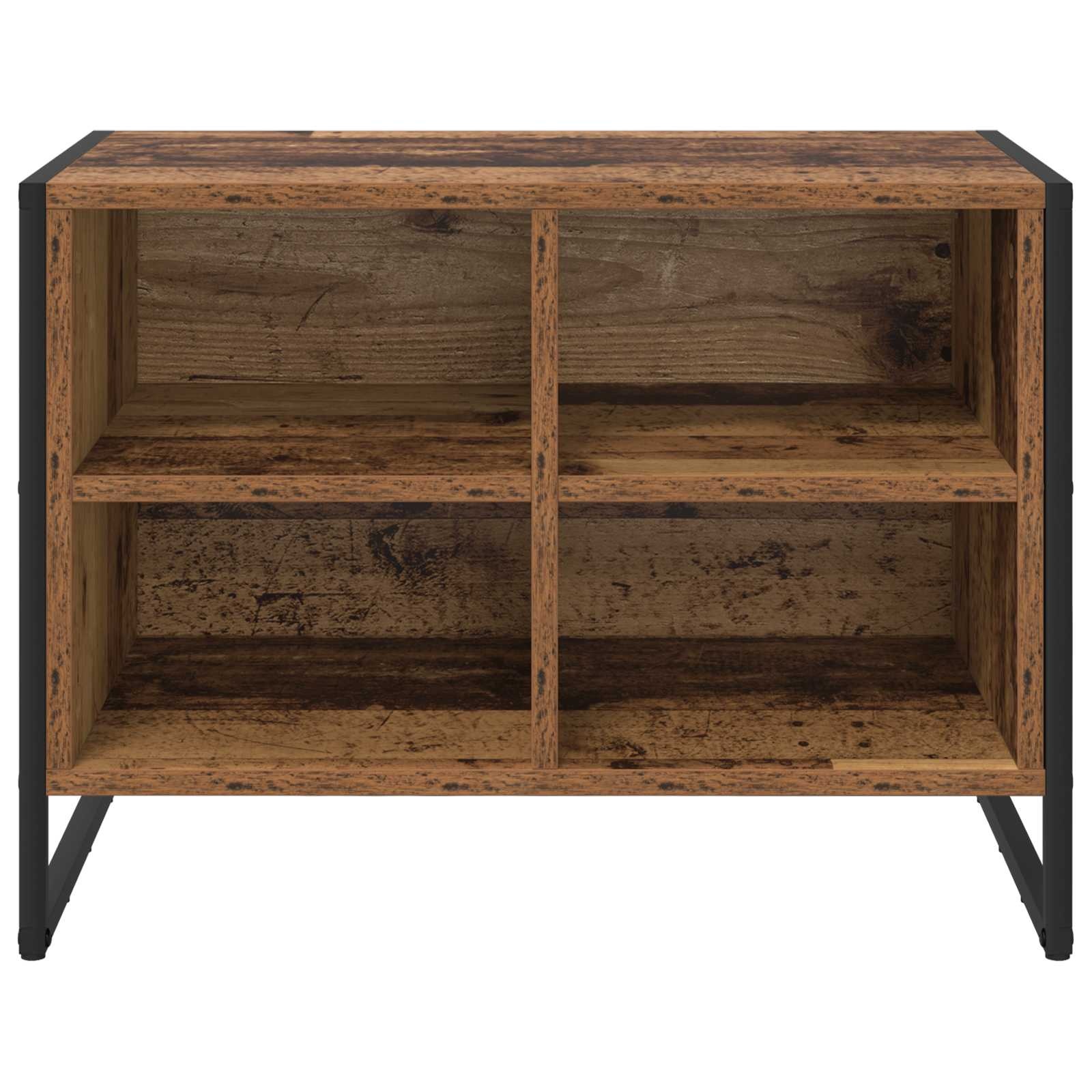 VidaXL Schoenenkast met opslag Oud Hout 60 x 35 x 44 cm Bewerkt hout