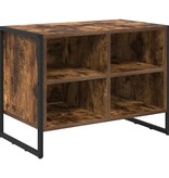 VidaXL Schoenenkast met opslag Rook Eik 60 x 35 x 44 cm Bewerkt hout