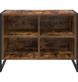 VidaXL Schoenenkast met opslag Rook Eik 60 x 35 x 44 cm Bewerkt hout