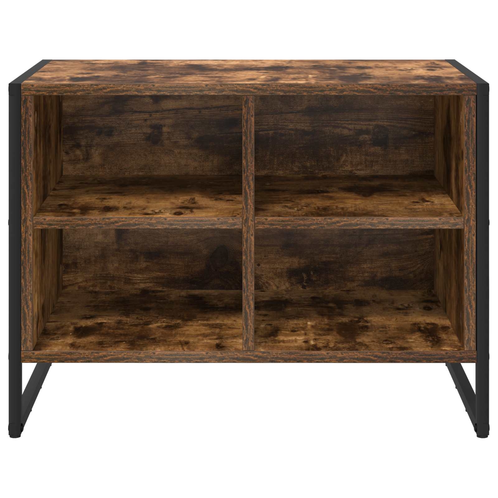 VidaXL Schoenenkast met opslag Rook Eik 60 x 35 x 44 cm Bewerkt hout