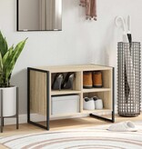 VidaXL Schoenenkast met opslag Sonoma 60 x 35 x 44 cm Bewerkt hout