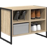 VidaXL Schoenenkast met opslag Sonoma 60 x 35 x 44 cm Bewerkt hout