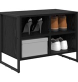 VidaXL Schoenenkast Zwart Eiken 60 x 35 x 44 cm Bewerkt hout