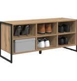 VidaXL Schoenenkast Ambachtelijk eiken 60 x 35 x 44 cm Bewerkt hout