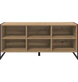 VidaXL Schoenenkast Ambachtelijk eiken 60 x 35 x 44 cm Bewerkt hout