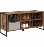 VidaXL Schoenenkast met opslag Oud Hout 60 x 35 x 44 cm Bewerkt hout