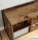 VidaXL Schoenenkast met opslag Oud Hout 60 x 35 x 44 cm Bewerkt hout