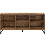 VidaXL Schoenenkast met opslag Oud Hout 60 x 35 x 44 cm Bewerkt hout