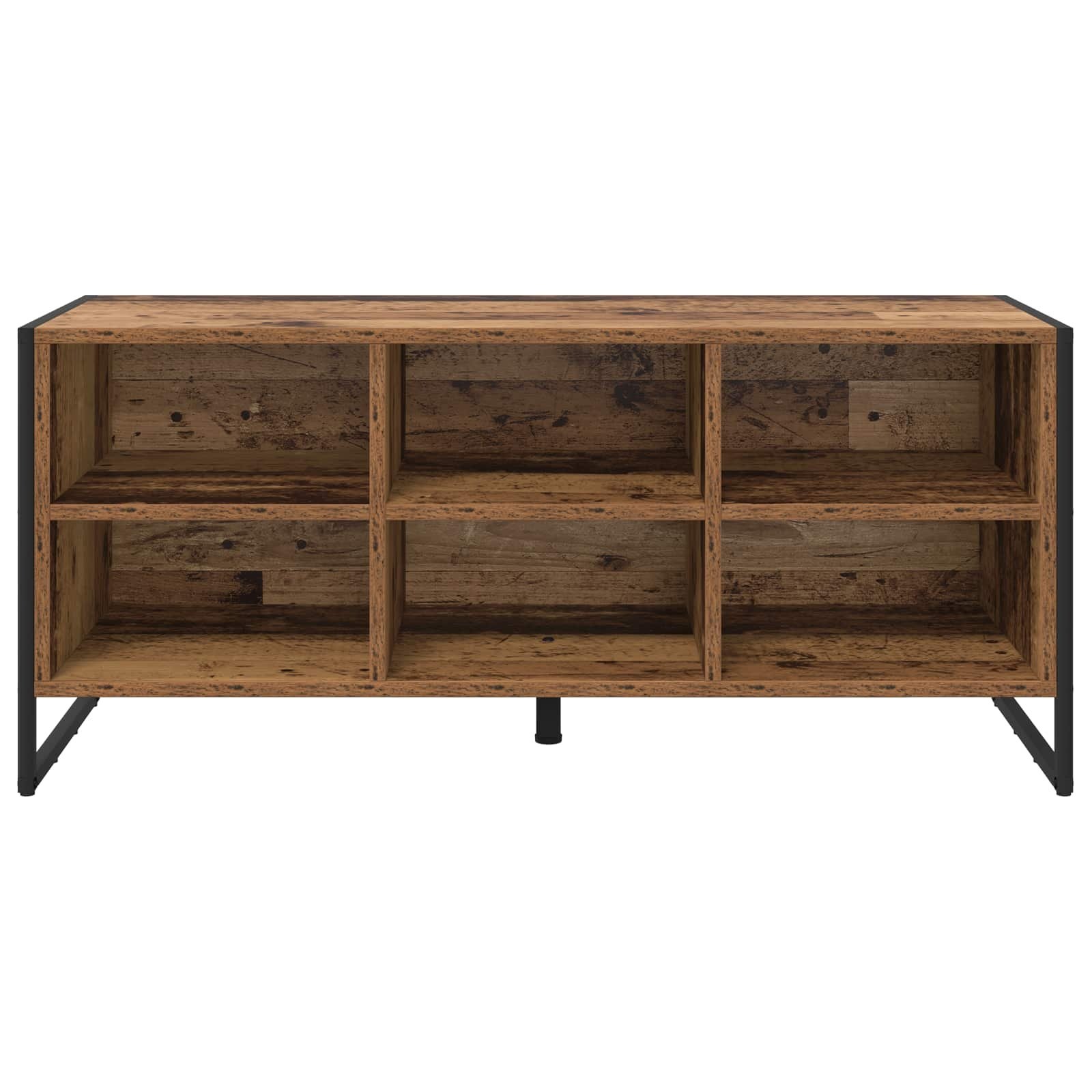 VidaXL Schoenenkast met opslag Oud Hout 60 x 35 x 44 cm Bewerkt hout