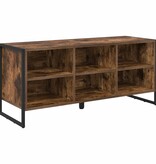 VidaXL Schoenenkast met opslag Rook Eik 60 x 35 x 44 cm Bewerkt hout