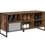 VidaXL Schoenenkast met opslag Rook Eik 60 x 35 x 44 cm Bewerkt hout