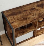 VidaXL Schoenenkast met opslag Rook Eik 60 x 35 x 44 cm Bewerkt hout