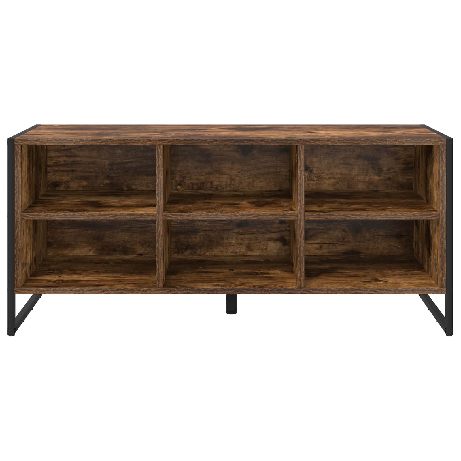 VidaXL Schoenenkast met opslag Rook Eik 60 x 35 x 44 cm Bewerkt hout