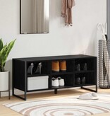 VidaXL Schoenenkast Zwart Eiken 60 x 35 x 44 cm Bewerkt hout