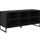 VidaXL Schoenenkast Zwart Eiken 60 x 35 x 44 cm Bewerkt hout