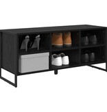 VidaXL Schoenenkast Zwart Eiken 60 x 35 x 44 cm Bewerkt hout