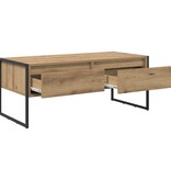 VidaXL Salontafel Ambachtelijk eiken 100 x 46 x 40 cm Bewerkt hout