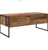 VidaXL Salontafel met lade Oud Hout 100 x 46 x 40 cm Bewerkt hout