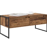 VidaXL Salontafel met lade Oud Hout 100 x 46 x 40 cm Bewerkt hout