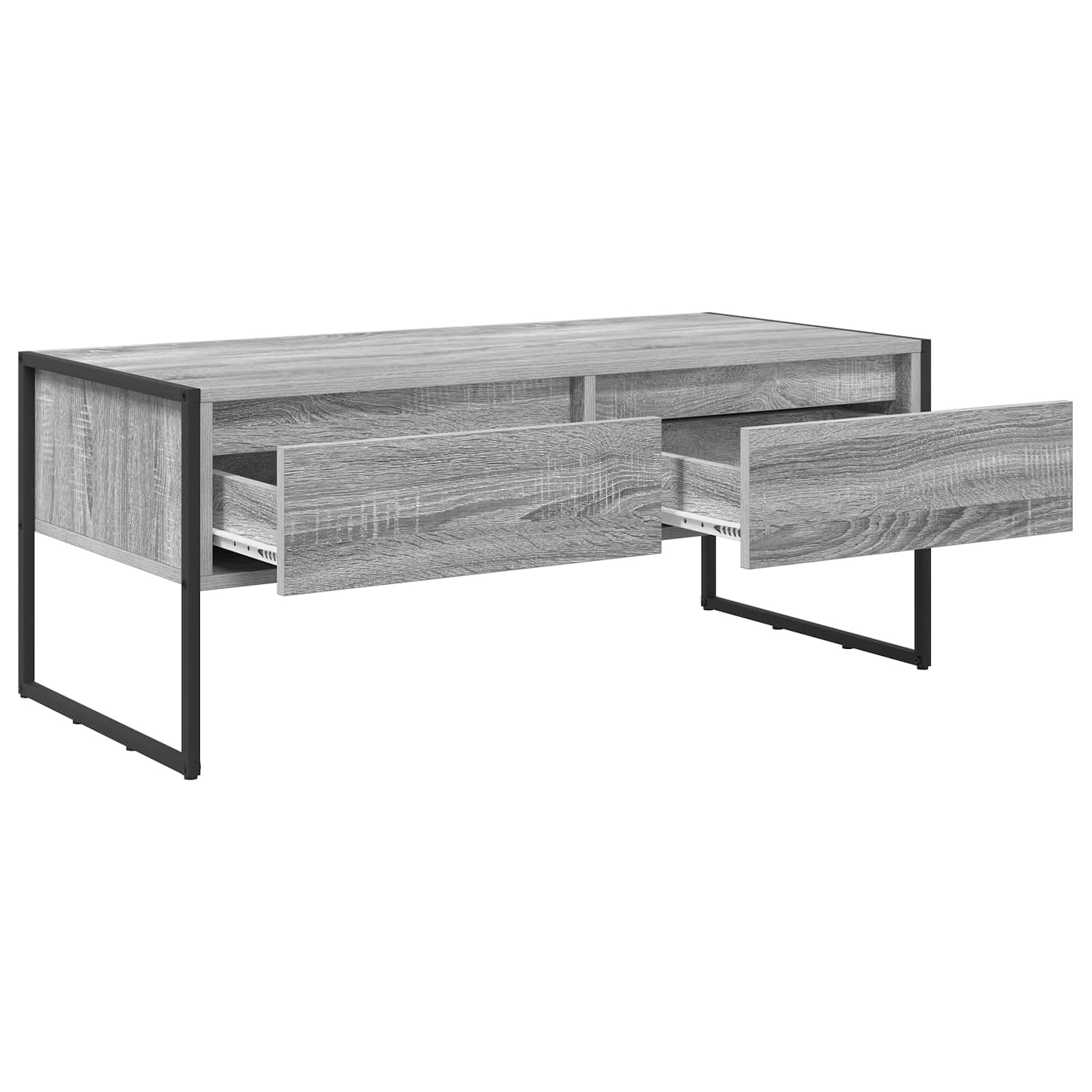VidaXL Salontafel met lade Grijs Sonoma 100 x 46 x 40 cm Bewerkt hout