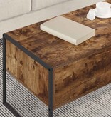 VidaXL Salontafel met lade Rook Eik 100 x 46 x 40 cm Bewerkt hout