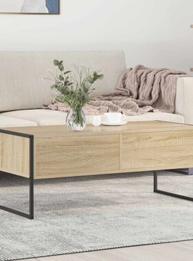 VidaXL Salontafel met lade Sonoma 100 x 46 x 40 cm Bewerkt hout