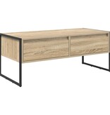 VidaXL Salontafel met lade Sonoma 100 x 46 x 40 cm Bewerkt hout