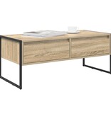 VidaXL Salontafel met lade Sonoma 100 x 46 x 40 cm Bewerkt hout