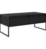 VidaXL Salontafel met lade Zwart Eiken 100 x 46 x 40 cm Bewerkt hout