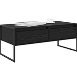 VidaXL Salontafel met lade Zwart Eiken 100 x 46 x 40 cm Bewerkt hout