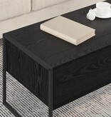 VidaXL Salontafel met lade Zwart Eiken 100 x 46 x 40 cm Bewerkt hout